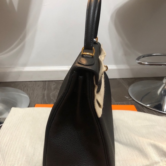 Hermes Togo Kelly Retourne 25 Black - Picture 4 of 13